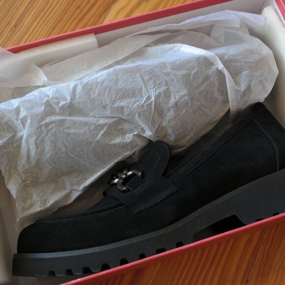 VANELI Women's Zeus Loafer Size 9.5 Black w/ Silver Chain - Picture 13 of 14